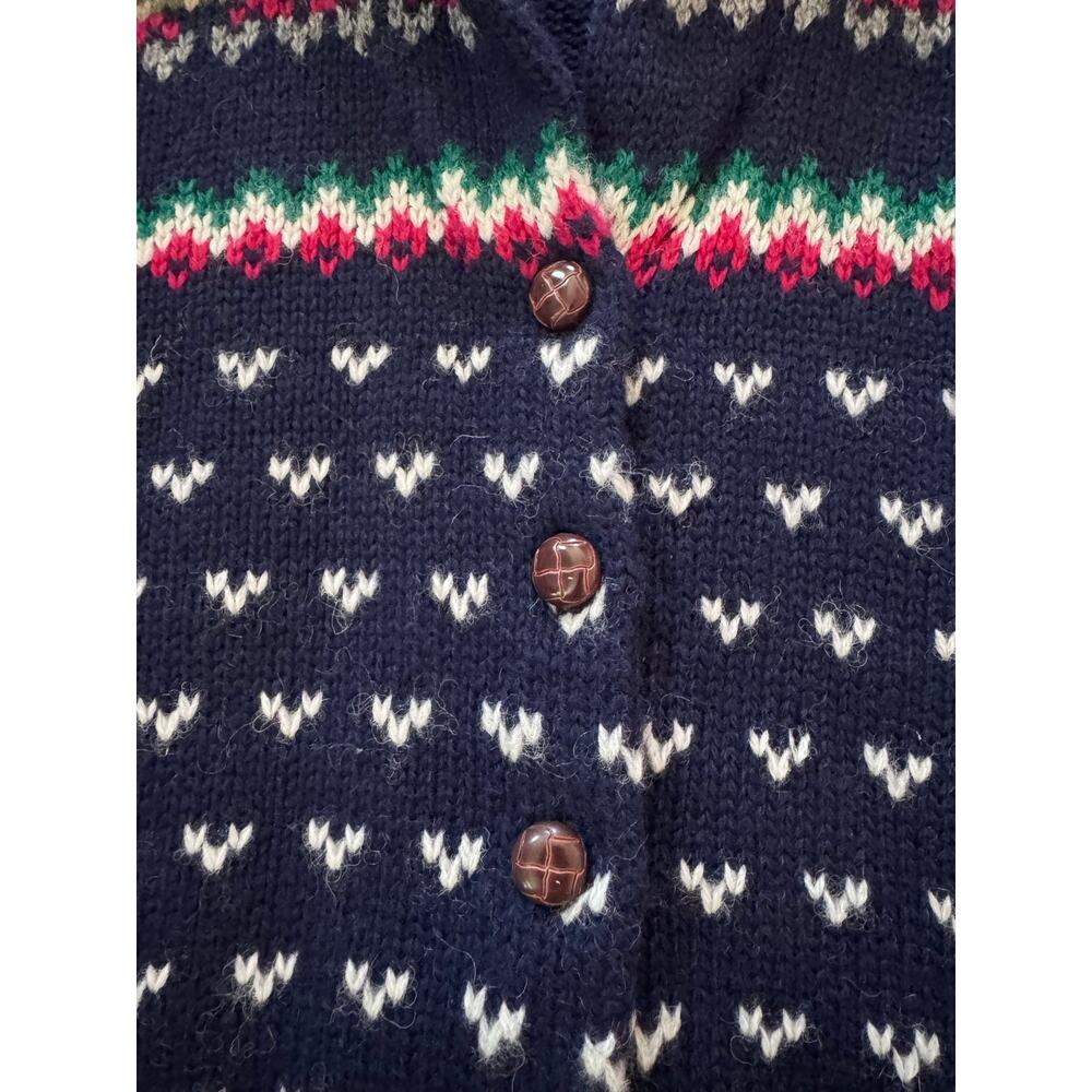 Vintage Birch Bros 100% Shetland Wool Men Medium Shawl Collar Grandpa Cardigan - Picture 4 of 9